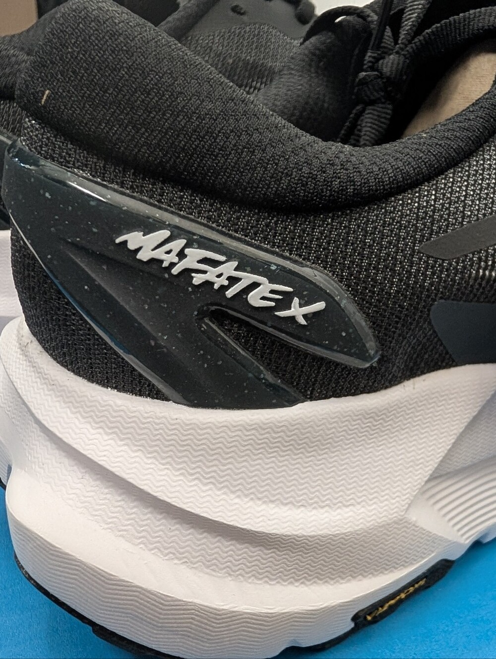 HOKA Mafate X Black Blue Vibram Trail Running Shoes - Picture 16 of 16